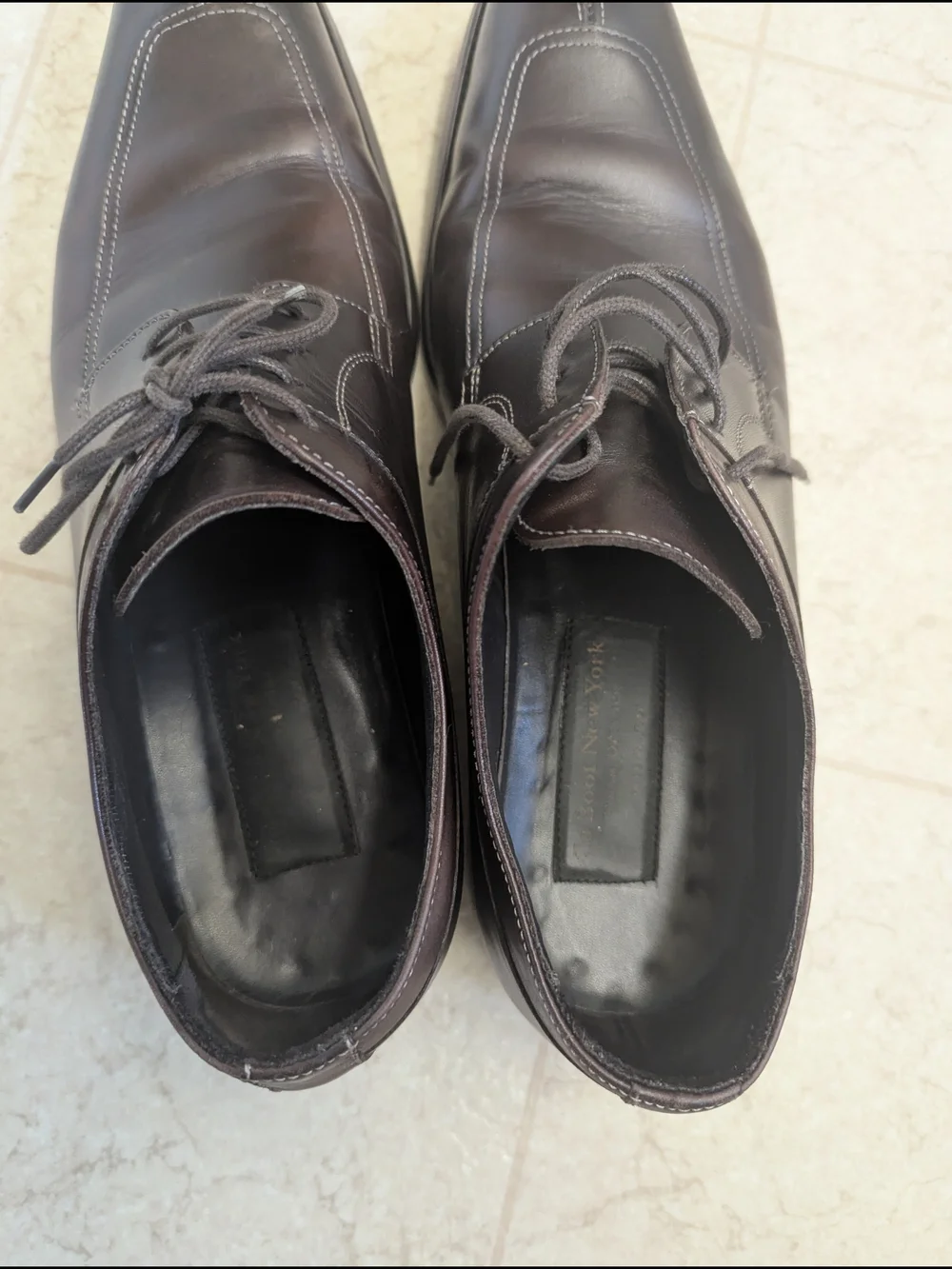 To Boot Men’s Dark Brown Leather Derby Oxfords 10